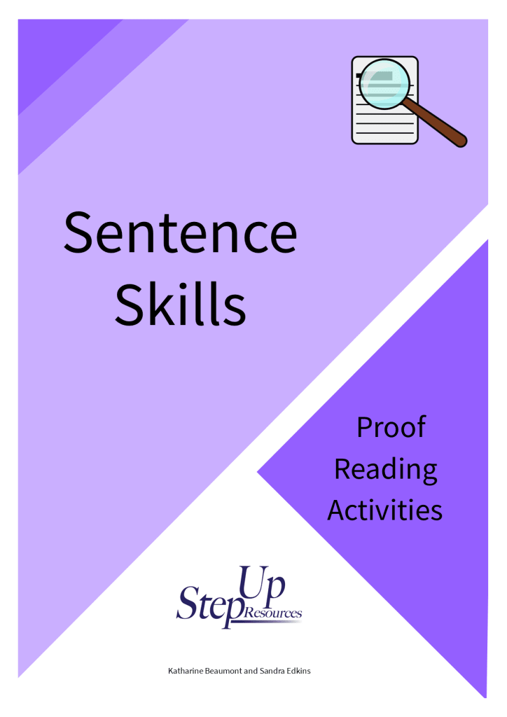 Cover Page of Sentence Skills (Proof Reading Activities) resource